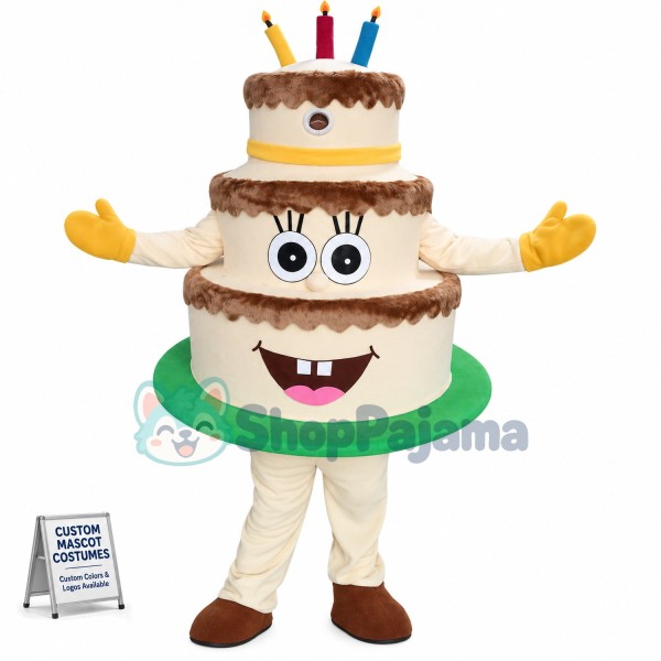 Professional Birthday Cake Mascot Costume
