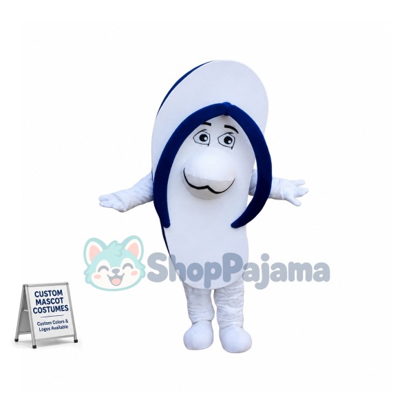 Blue Slipper Mascot Costume