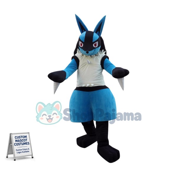 Pokemon Pok Lucario Mascot Cartoon Costume