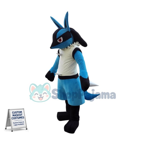 Pokemon Pok Lucario Mascot Cartoon Costume