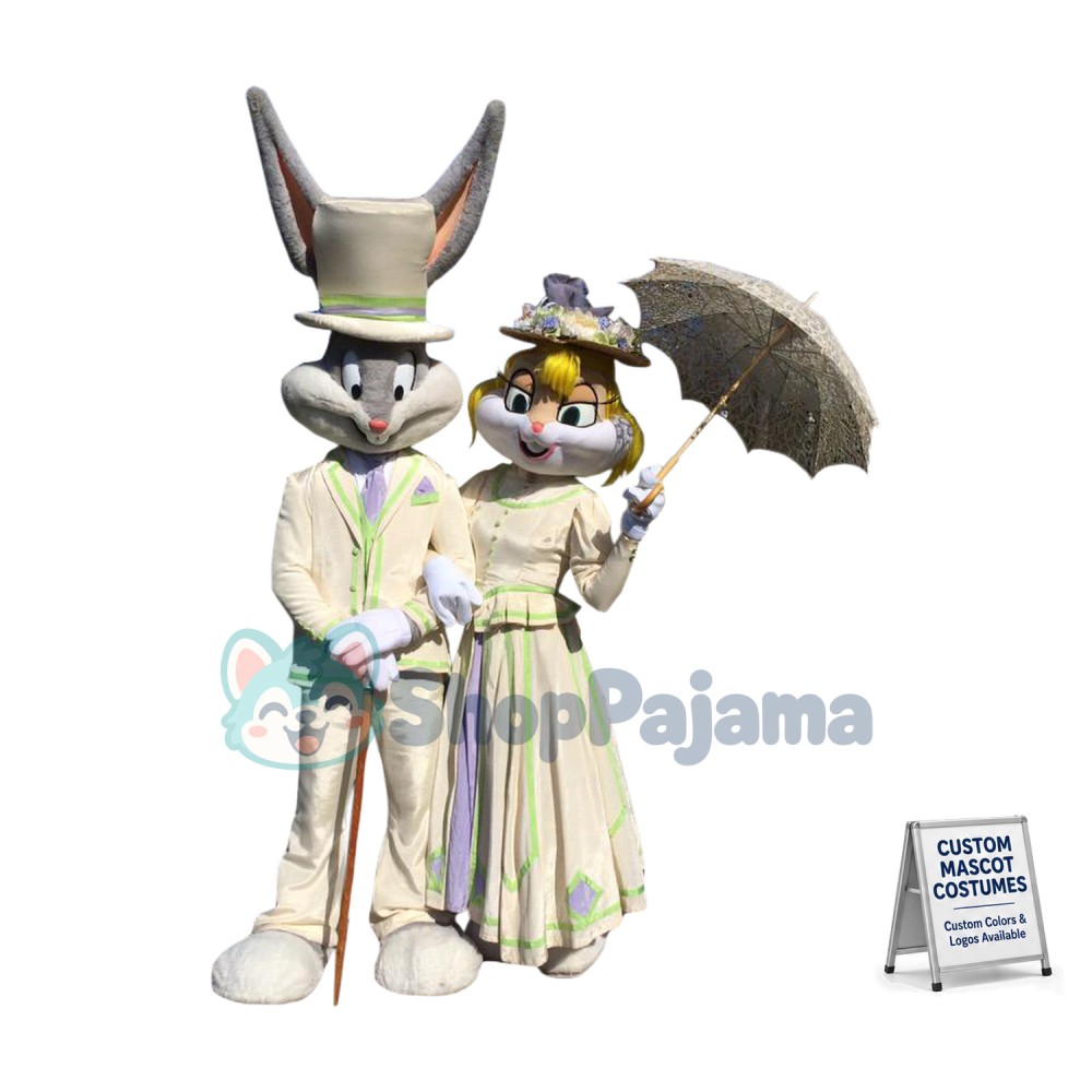 Bugs Bunny & Lola Bunny Mascot Costume