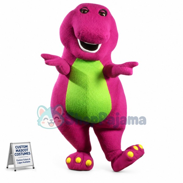 Barney Dinosaur Adult Mascot Costume
