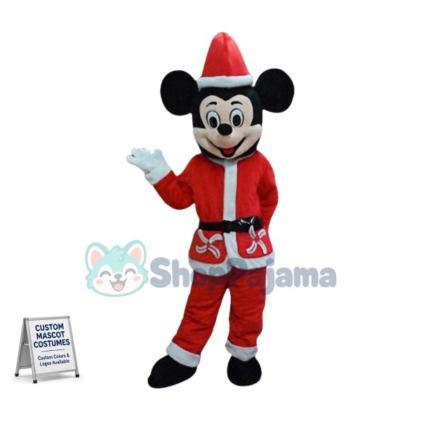 Happy Christmas Mickey Mascot Costume