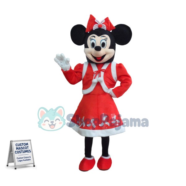 Happy Christmas Minnie Mascot Costume