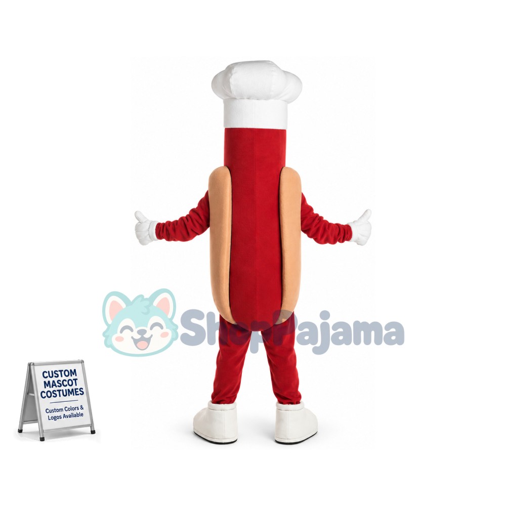 Chef Hot Dog Mascot Costume