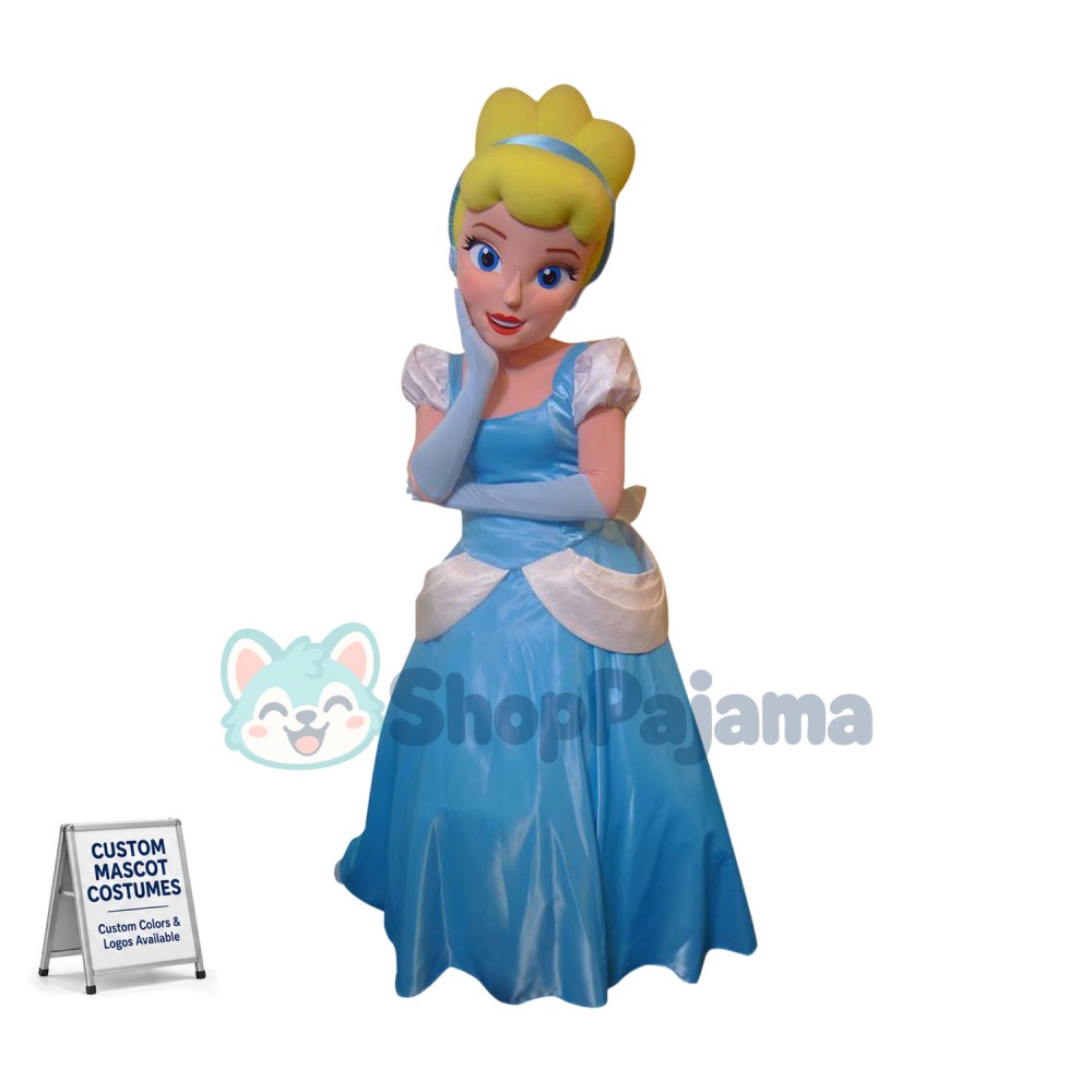 Cinderella Princess Mascot Costume