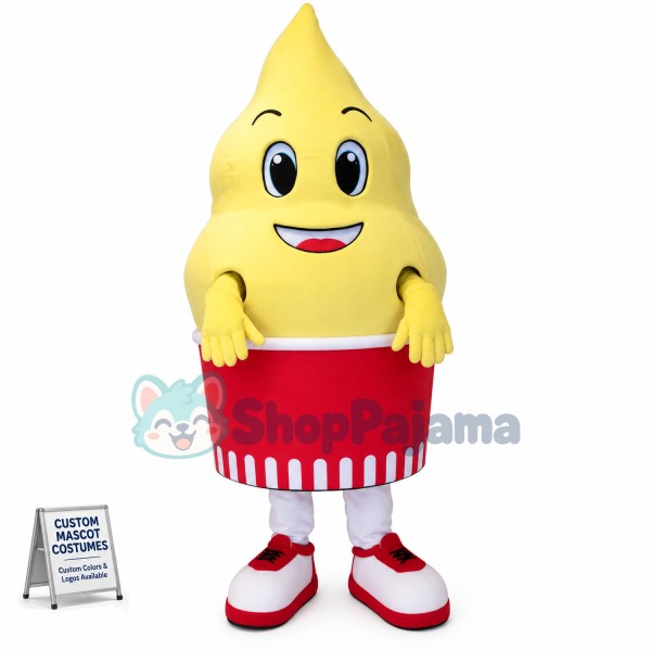 Superb Happy Ice Cream Mascot Costume