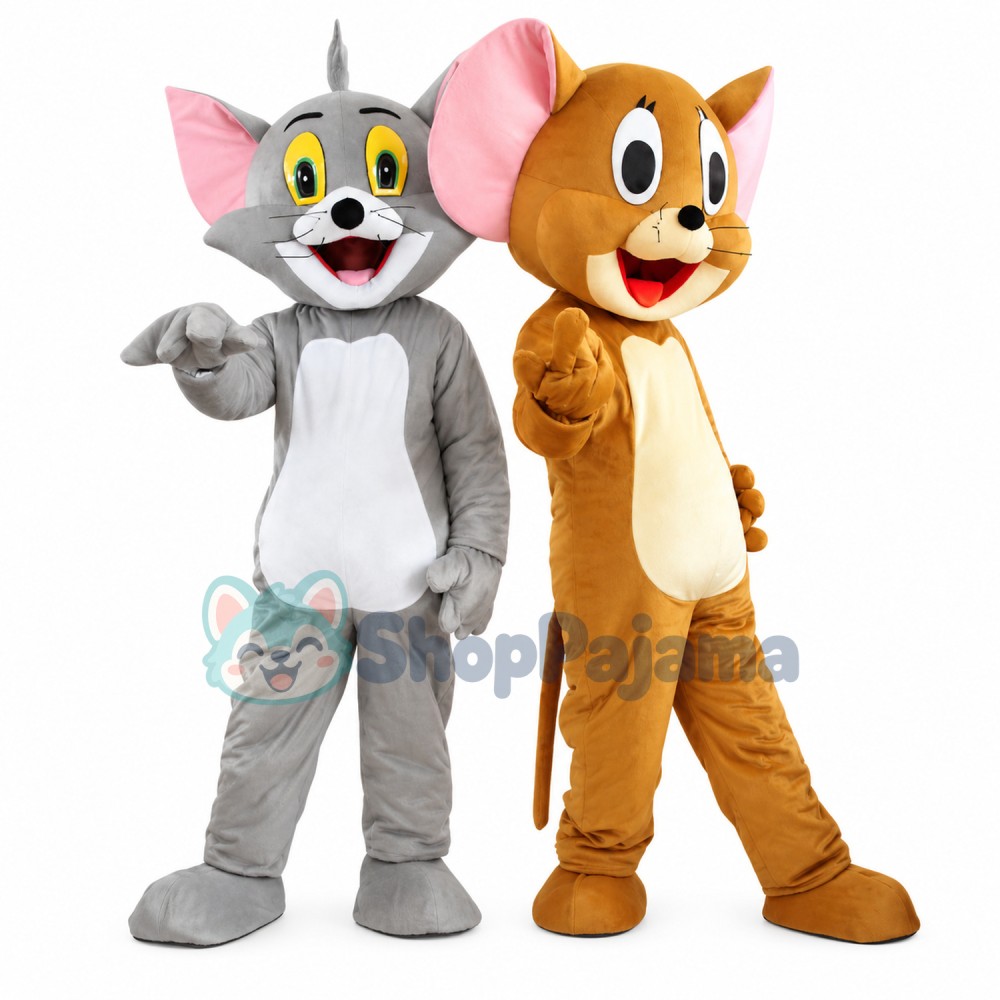 Jerry Mouse & Tom Cat Costume Cartoon Mascot Costume