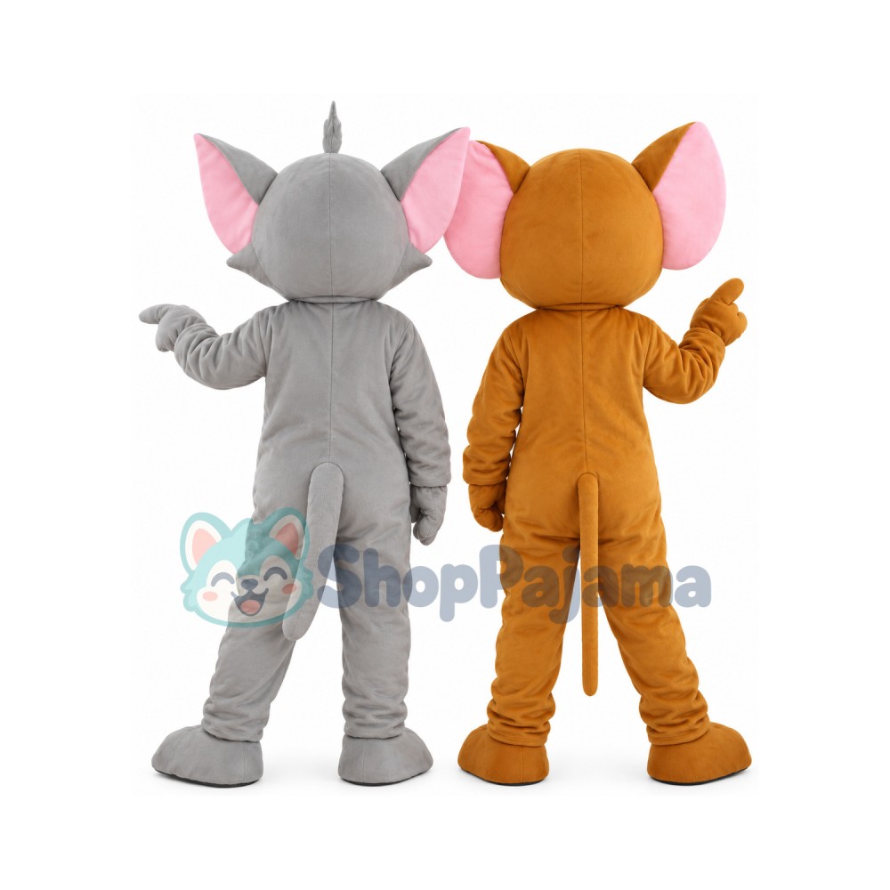 Jerry Mouse & Tom Cat Costume Cartoon Mascot Costume