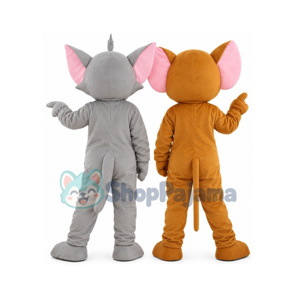 Jerry Mouse & Tom Cat Costume Cartoon Mascot Costume