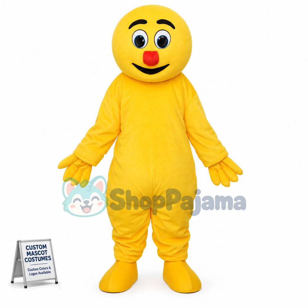 Yellow Monster Mascot Adult Costume