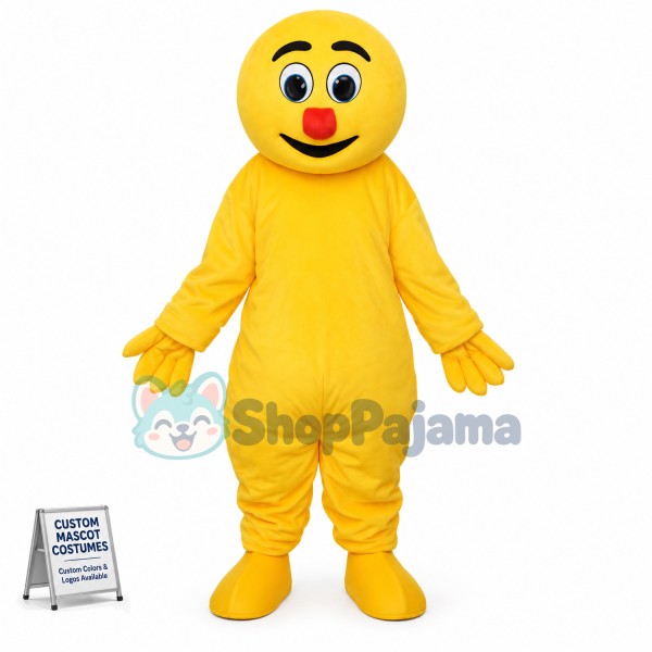 Yellow Monster Mascot Adult Costume