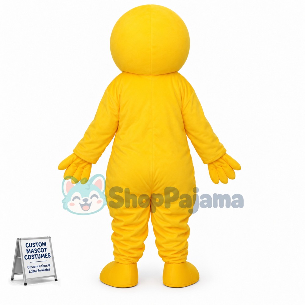 Yellow Monster Mascot Adult Costume