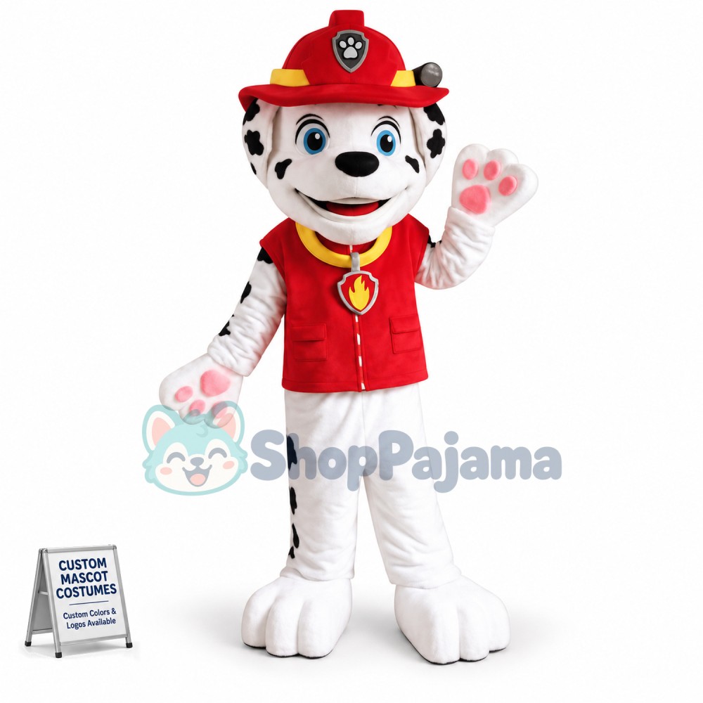 Red Paw Patrol Marshall Cartoon Mascot Costume Custom Mascot