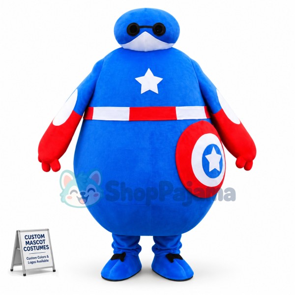 Captain America superman Baymax Mascot Costume
