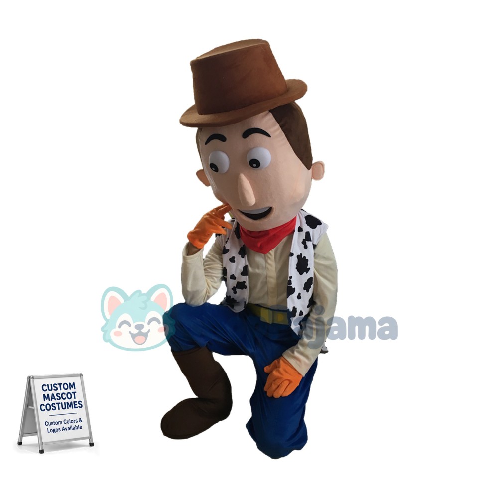 Cartoon Cowboy Woody Mascot Costume
