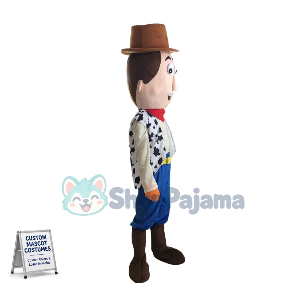 Cartoon Cowboy Woody Mascot Costume
