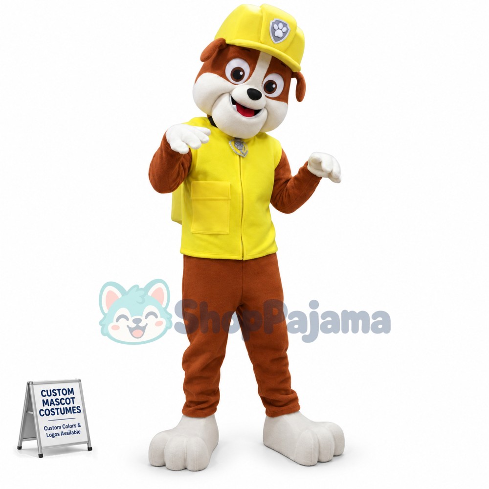 Paw Patrol Rubble Dog Mascot Costume