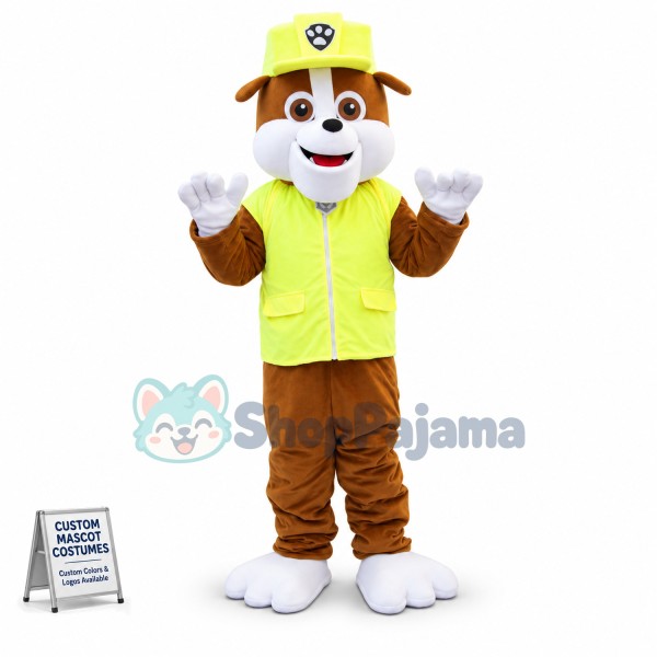 Custom Mascot Paw Patrol Rubble Dog Mascot Costume