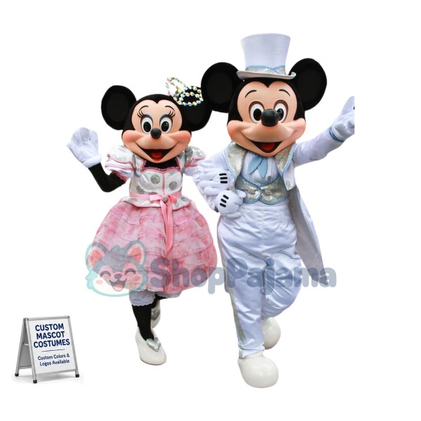 Superb Dating Mickey & Minnie Mascot Costume