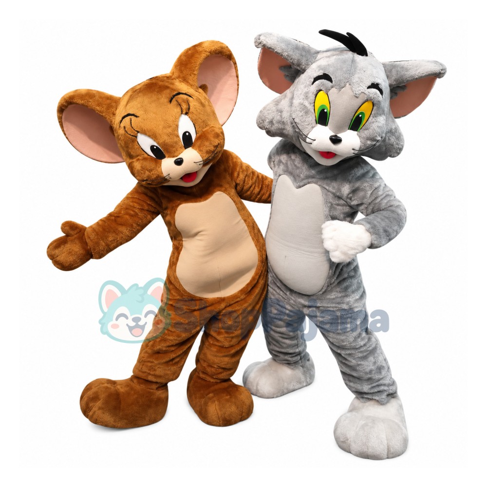 Superb Tom Cat & Jerry Mouse Mascot Costume