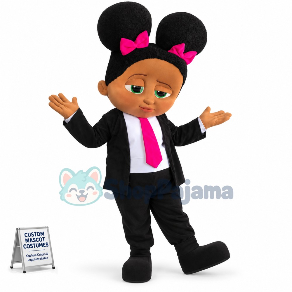 Realistic Boss Baby Girl Mascot Costume