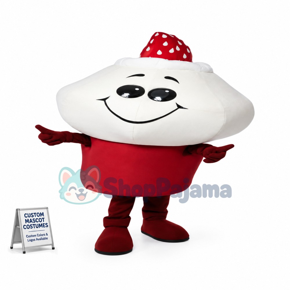 Strawberry Ice Cream Mascot Costume