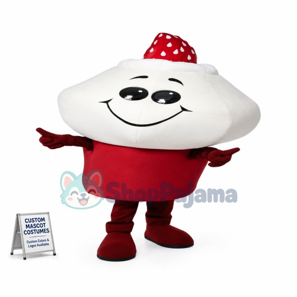 Strawberry Ice Cream Mascot Costume