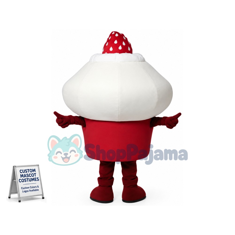 Strawberry Ice Cream Mascot Costume