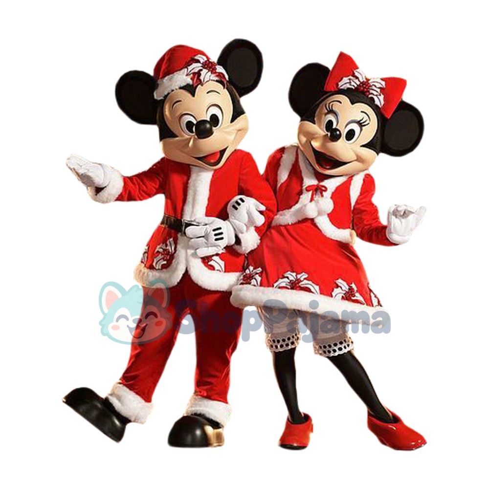 Christmas Mickey & Minnie Mouse Mascot Costume