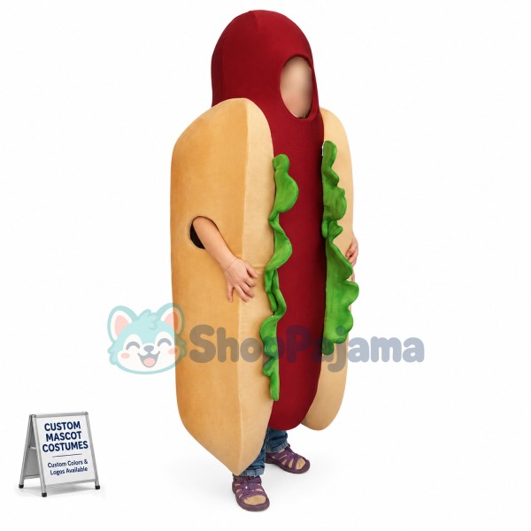 Superb Hot Dog Mascot Costume