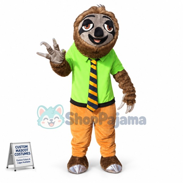 Zootopia Folivora Flash Slothmore Mascot Costume