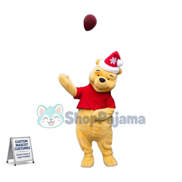 Lovely Christmas Winnie the Pooh Mascot Costume