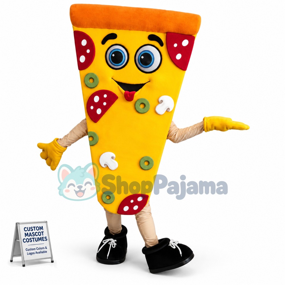 Friendly Lightweight Pizza Mascot Costume