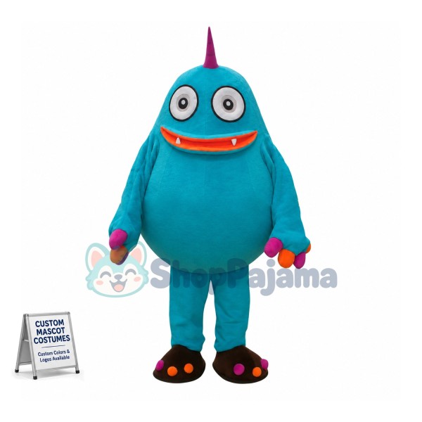 Blue Snow Monster Mascot Costume
