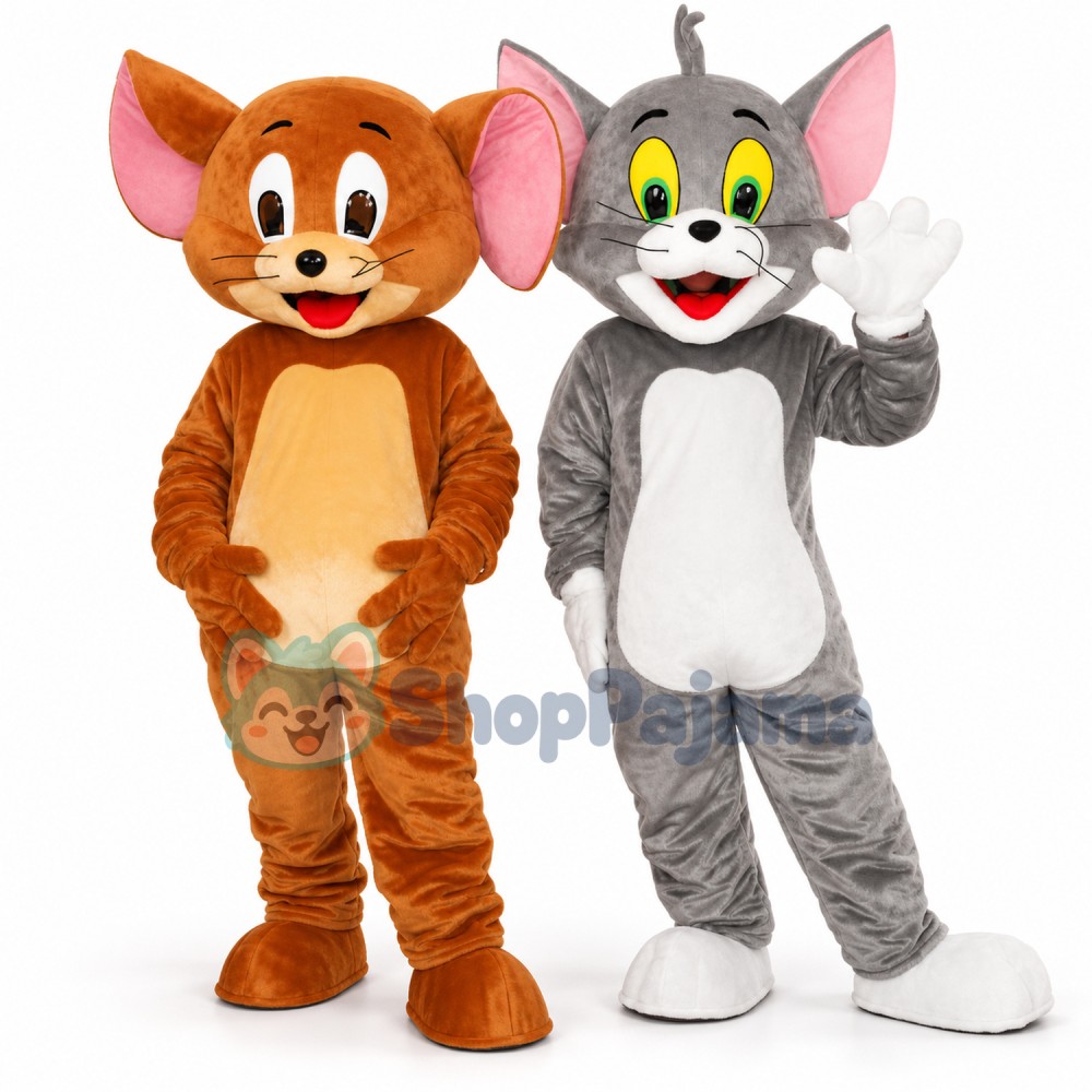 Jerry Mouse & Tom Cat costume Cartoon Mascot Costume Custom Mascot
