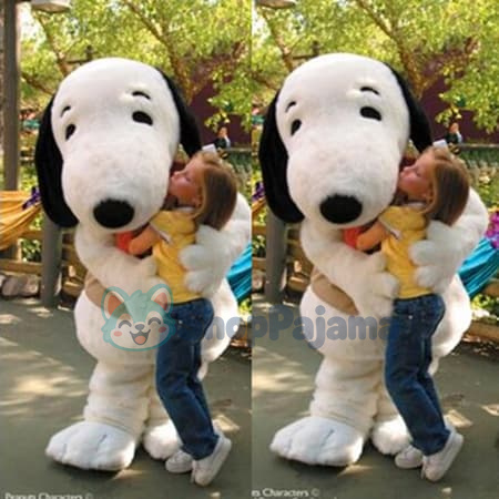 Snoopy Cartoon Mascot Adult Costume Custom Mascot