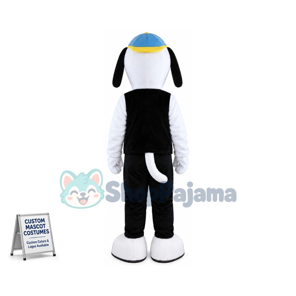 Black Snoopy Cartoon Mascot Adult Costume Custom Mascot