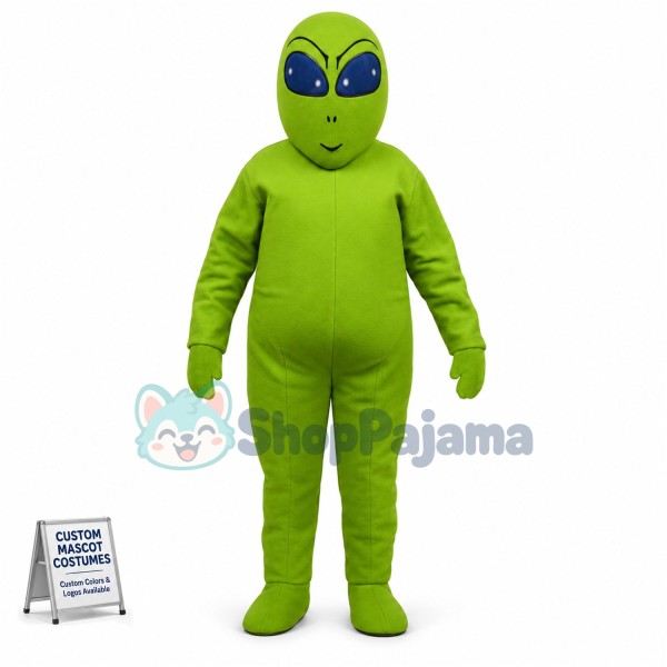 Green Alien Mascot Costume