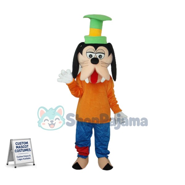 Goofy Dog Mascot Adult Costume Custom Mascot