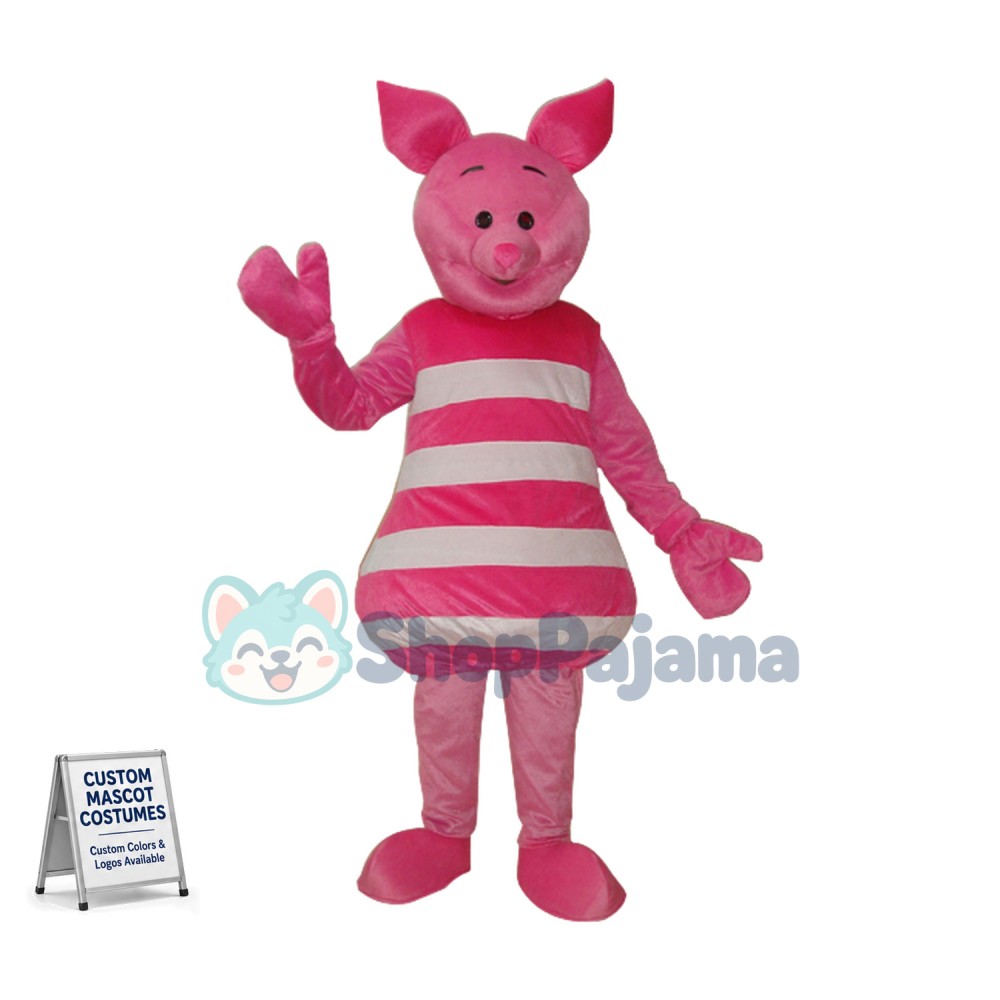 Little Pink Pig Mascot Adult Costume Custom Mascot