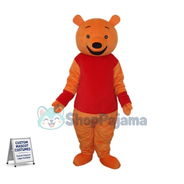 Leisure Winnie the Pooh Mascot Adult Costume Custom Mascot