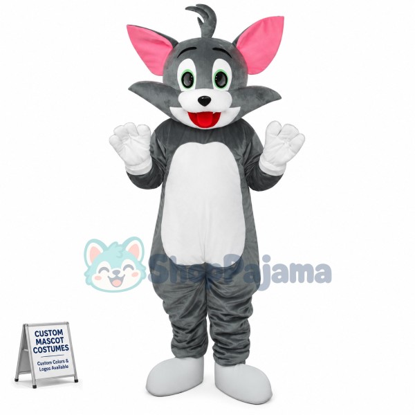 2nd Version Tom Cat Mascot Adult Costume Custom Mascot