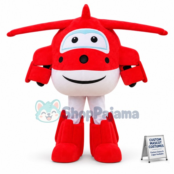 Super Wings Cartoon Cute Jett Mascot Costume