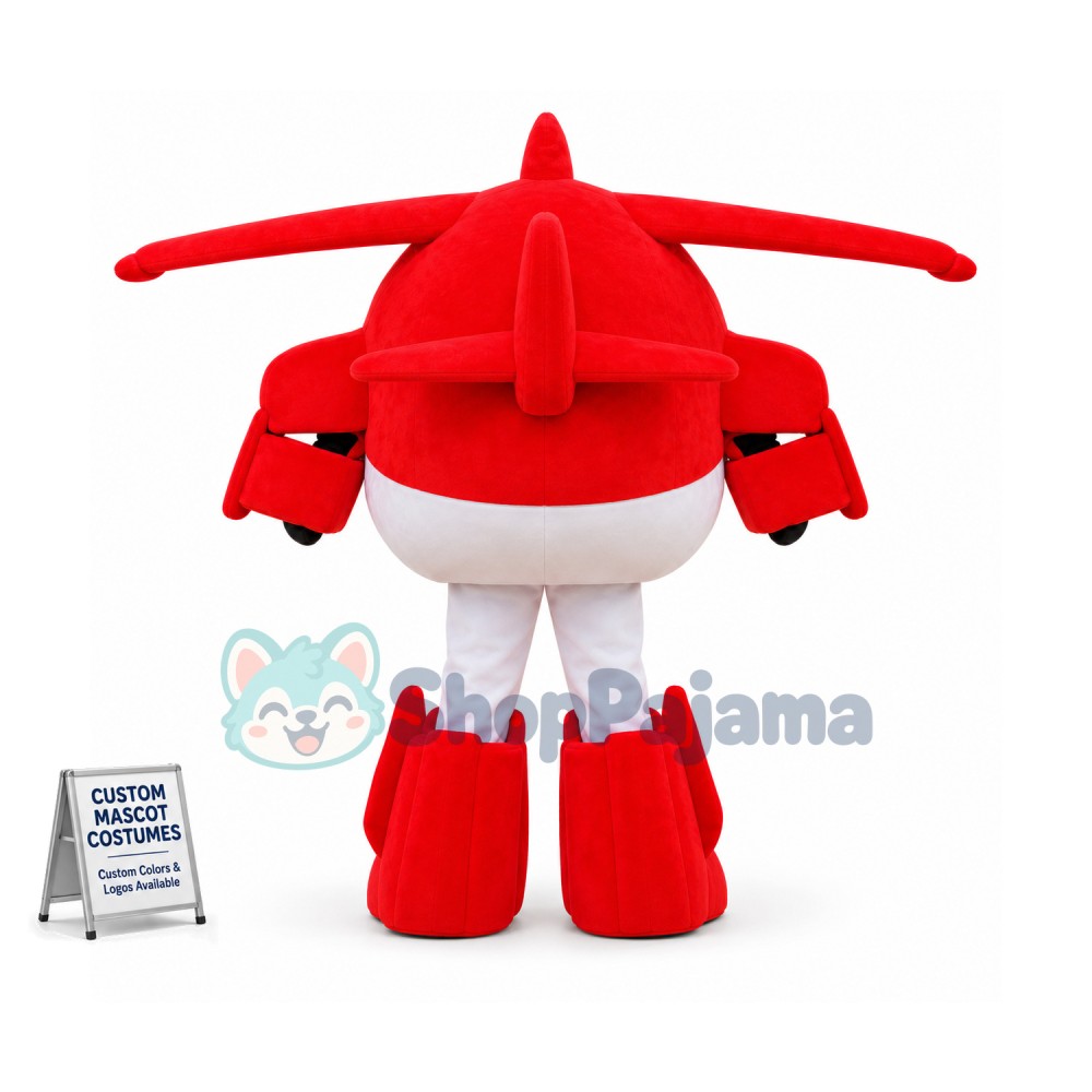 Super Wings Cartoon Cute Jett Mascot Costume
