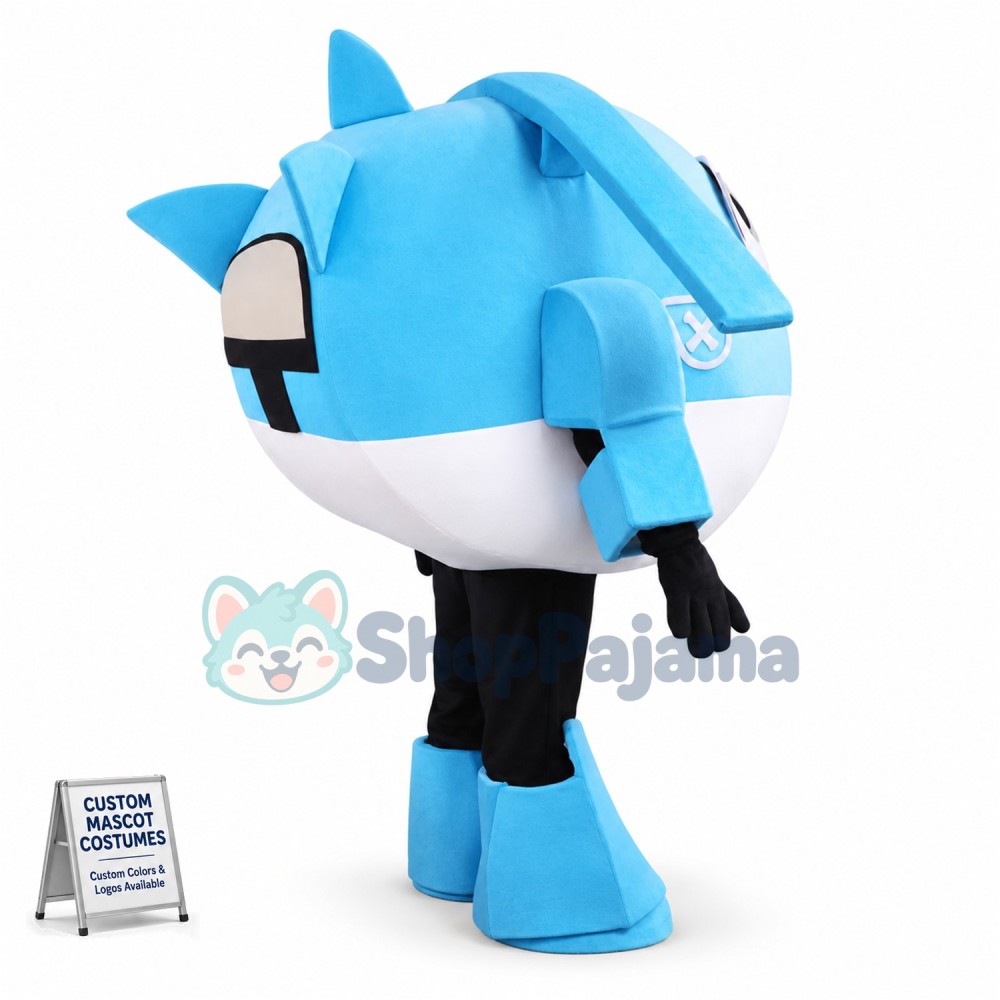 Super Wings Cartoon Light Blue  Jerome Mascot Costume
