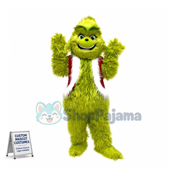 Happy Lightweight Grinch Mascot Costume