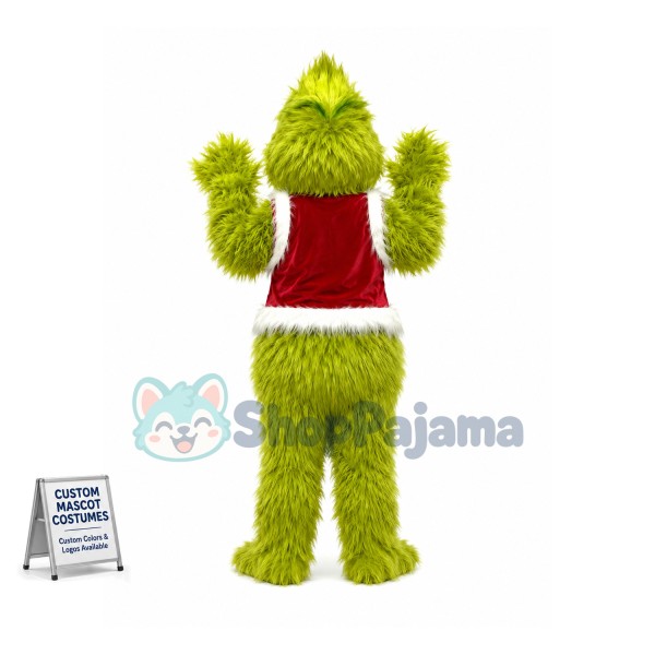Happy Lightweight Grinch Mascot Costume
