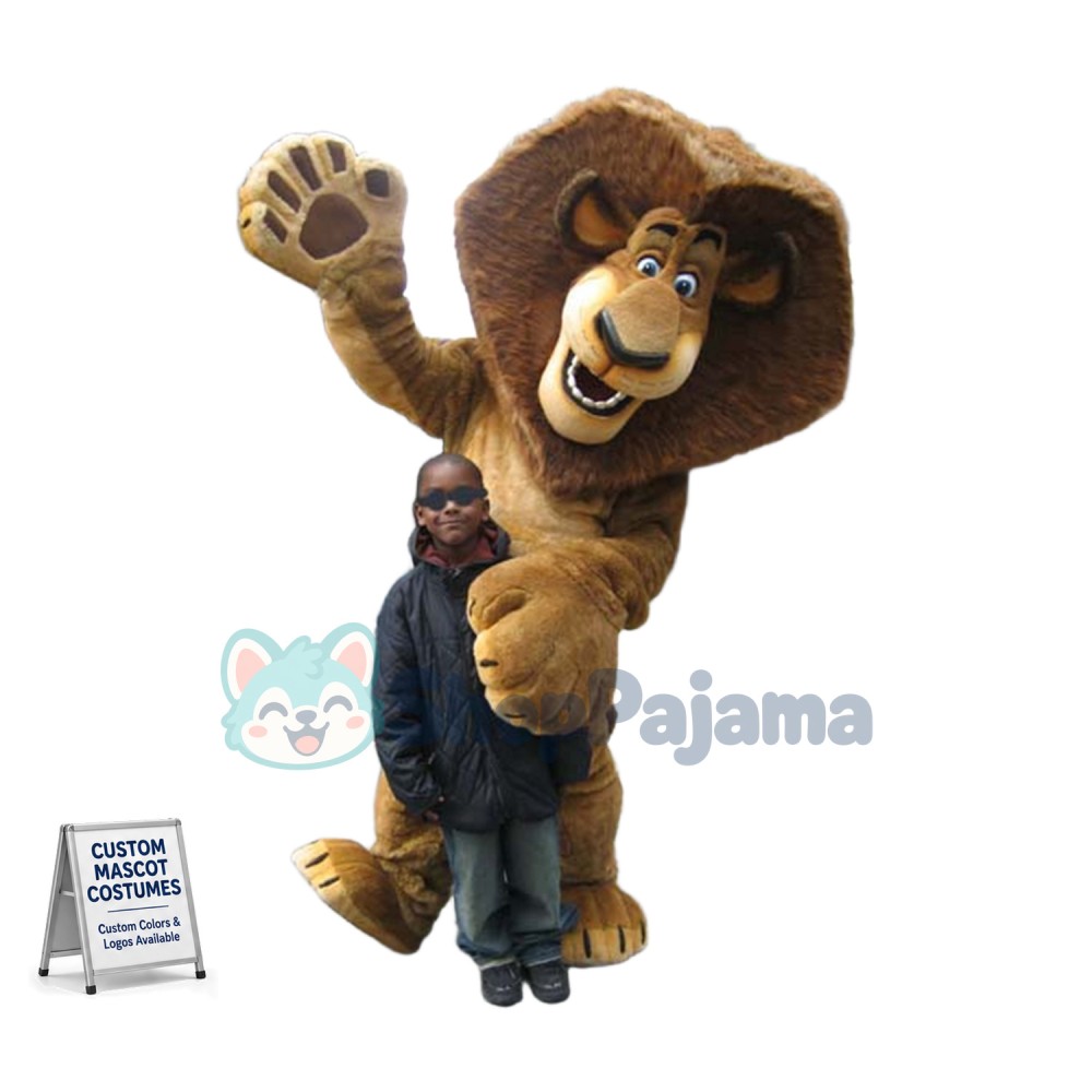 Alex The Lion Madagascar Mascot Costume 