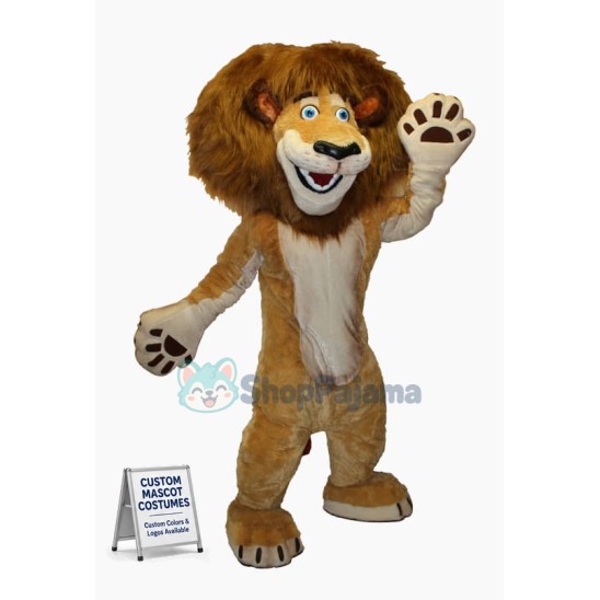 Alex The Lion Madagascar Mascot Costume 